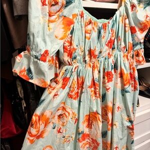 Buddy Love Mint and Orange Dress